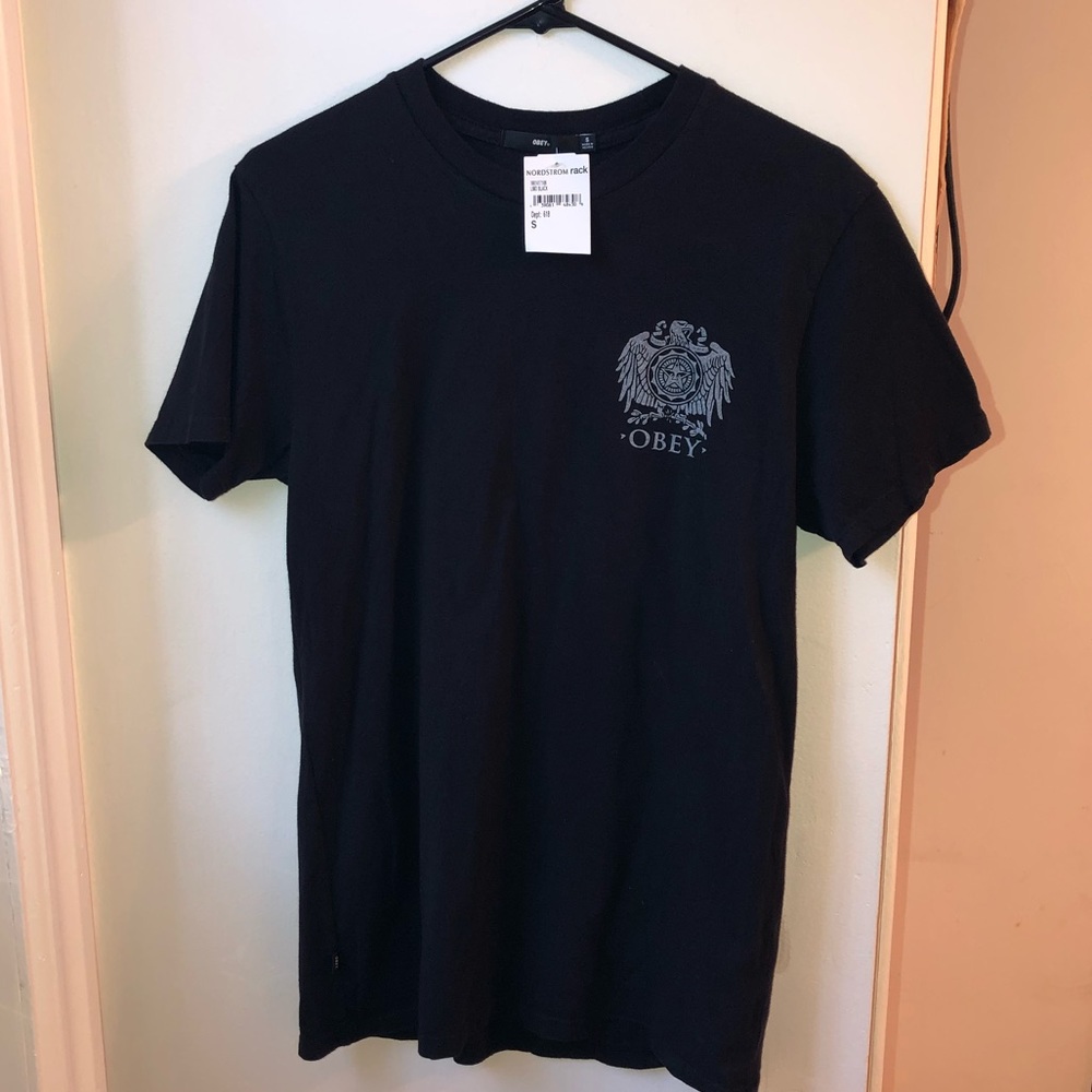 OBEY NWT Black Tee Graphic Shirt Small